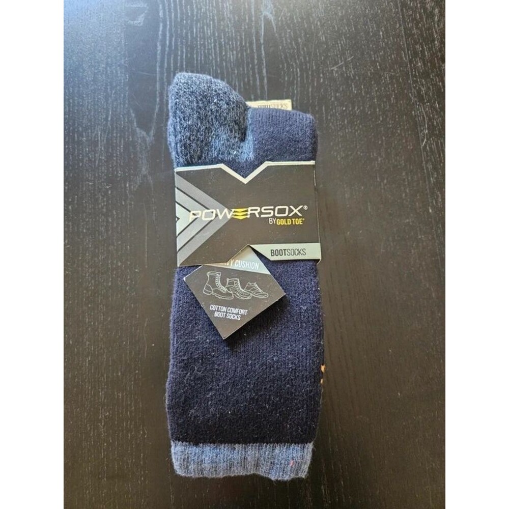 PowerSox by Gold Toe Boot Socks Large Navy Gray